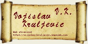 Vojislav Kruljević vizit kartica